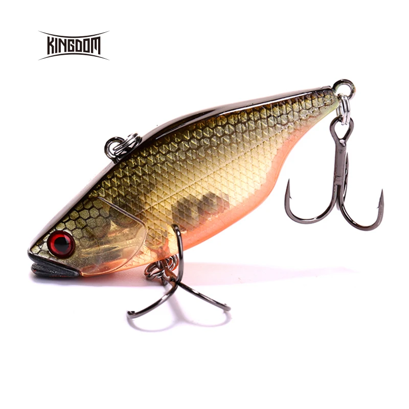 

Kingdom 10.5g 70mm High Quality Fishing Hard Lure Artificial Lead Sinking VIB Vibration Bait With Strong Hooks Model 5297