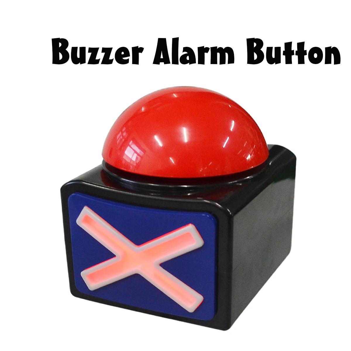 

Red Game Answer Buzzer Alarm Button With Sound Light Relieve Stress Joke Prank Large