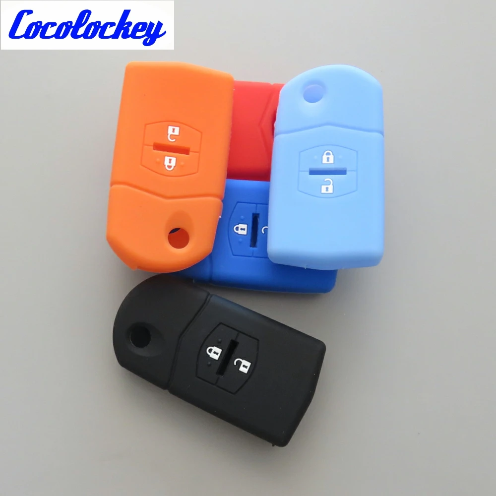 Cocolockey силиконовый резиновый чехол-брелок для автомобильного ключа подходит MAZDA 3