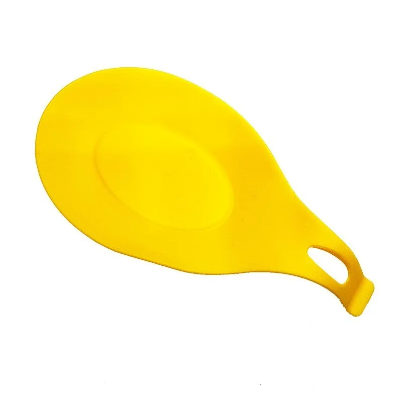 Силиконовая ложка-подставка для отдыха теплостойкая подставка выпить стакан каботажное судно Подставка для ложки Салфетка Для Еды Горшок Держатель Кухня аксессуары - Цвет: Yellow