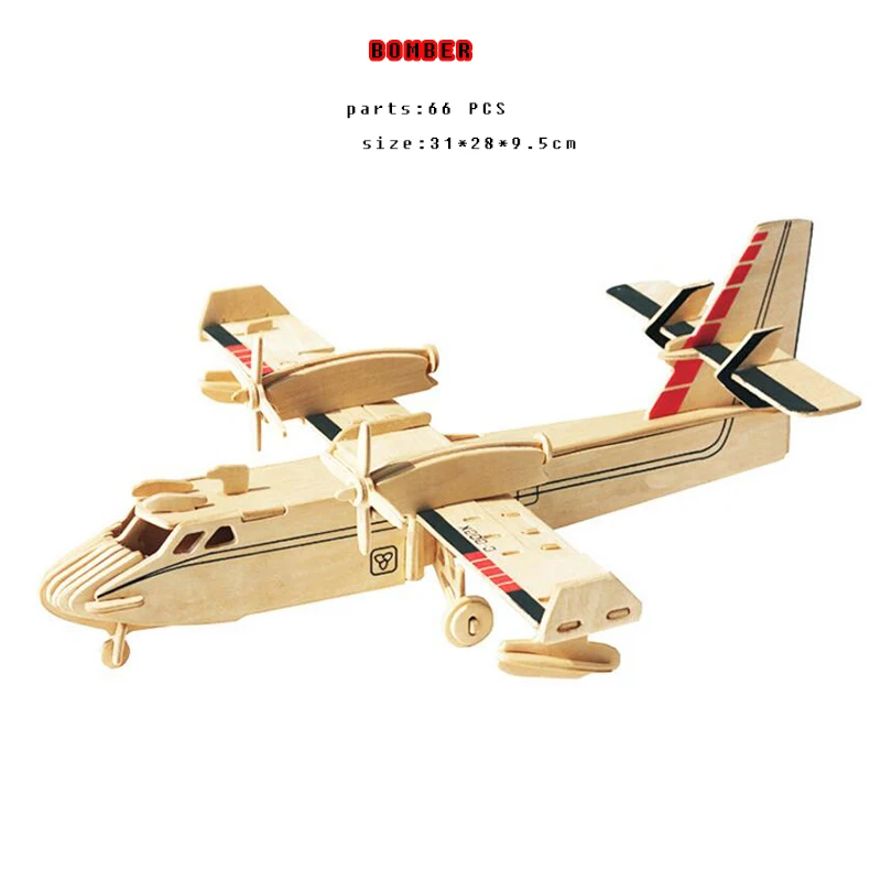 New Baby Baby Kid 3d Wooden Fighter Jigsaw Puzzle Toy Educational Wooden Toys For Diy Handmade Puzzles Military Series Bomber Puzzle Toy Educational Wooden Toyswooden Toys Aliexpress