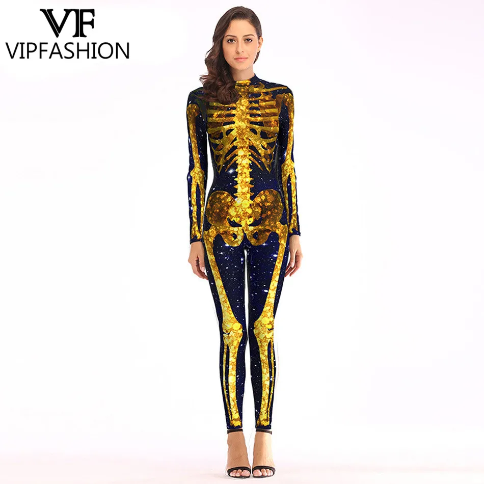 You-re-My-Secret-2019-Hot-Halloween-Gold-Skeleton-Black-Scary-Cosplay-Costume-Fantastic-Long
