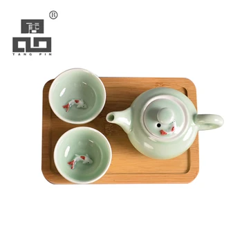 

TANGPIN longquan celadon teapot teacups portable travel tea set