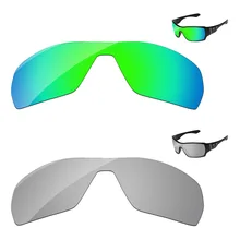 Серебристый Хром и зеленый 2 шт. зеркало поляризуемости Сменные линзы для ответвление солнцезащитные очки женщин рамки UVA и UVB Защита