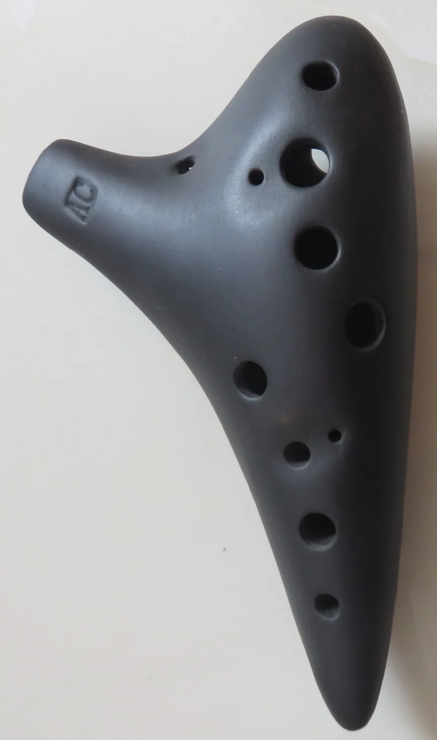 12 holes alto C ocarina black clay AC flute music instrument smoked