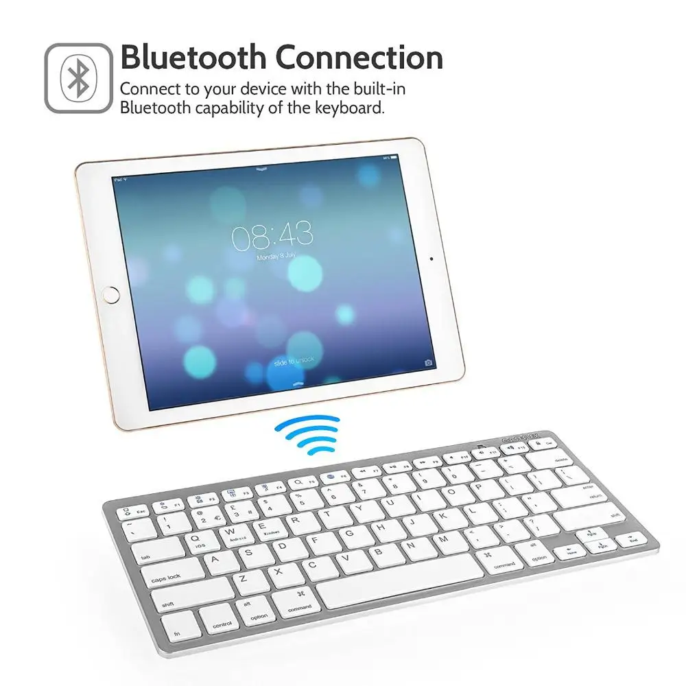 Kuulee профессиональная ультра тонкая беспроводная клавиатура Bluetooth 3 0 для Apple iPad