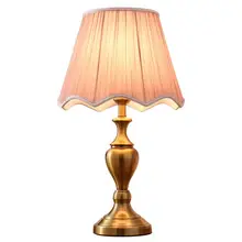 Европейские бронзовые базовые изголовья для спален Настольные светильники тканевые тени для гостиной Настольные светильники для кабинета настольная лампа для чтения