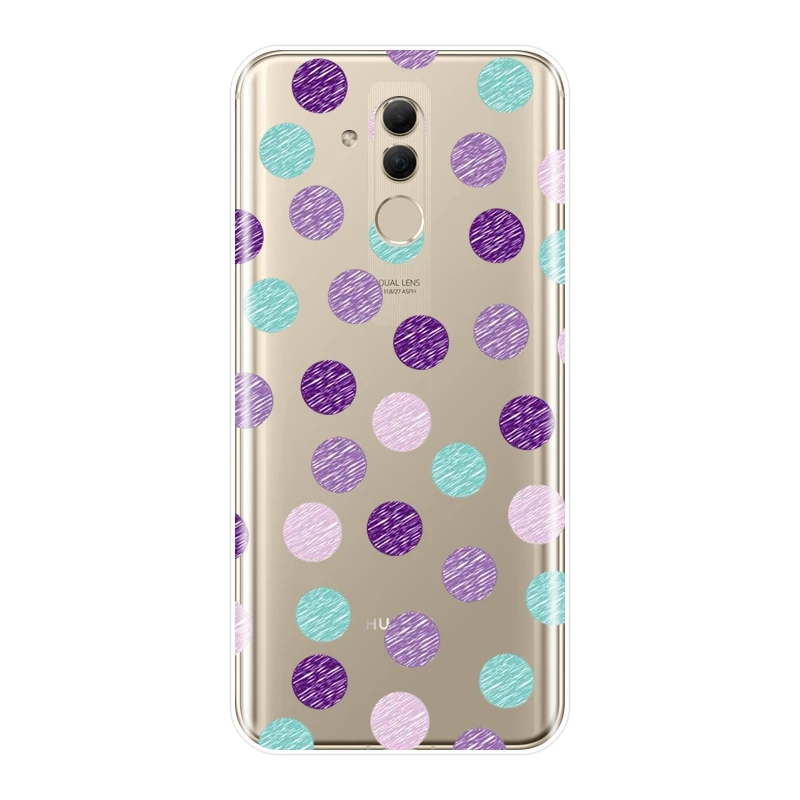 Для Huawei Mate 9 10 20 Pro Чехол для телефона Силиконовый красный горошек белый точка