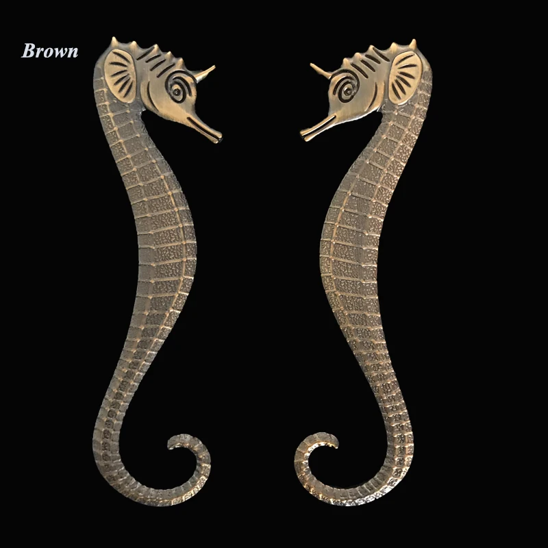 5 Colour Zinc Alloy Seahorse Shape Handles For Furniture Door