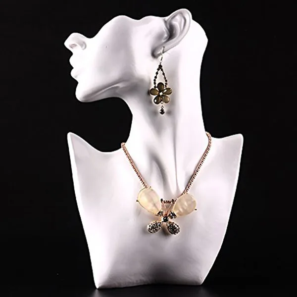 Resin Support Display for Jewelry Bust Form Mannequin White