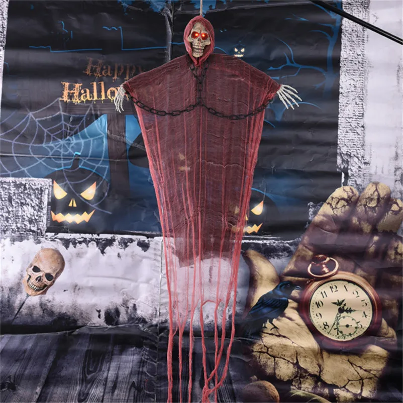 

Halloween Decoration Hanging Ornament Large Ghost Doll Halloween Party Decor Supplies Devil Lighting Creepy Eyes Horror Props