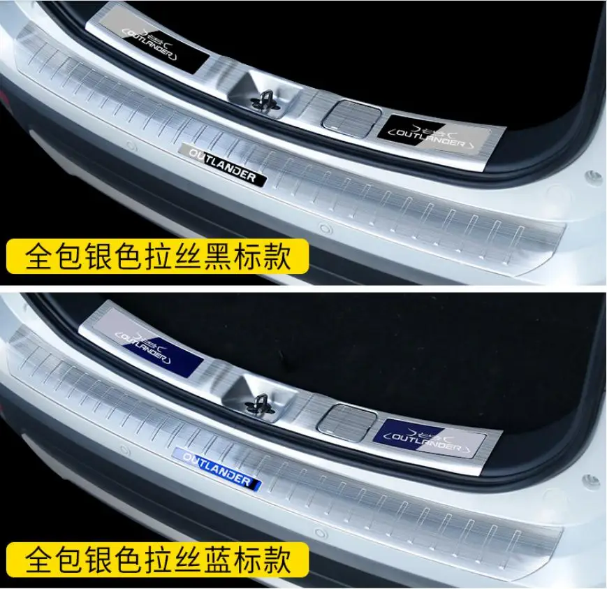 

For Mitsubishi Outlander 2016 2017 to 2019 Car styling Stainless Steel Inner Rear Bumper Protector Sill Trunk Tread Plate Trim