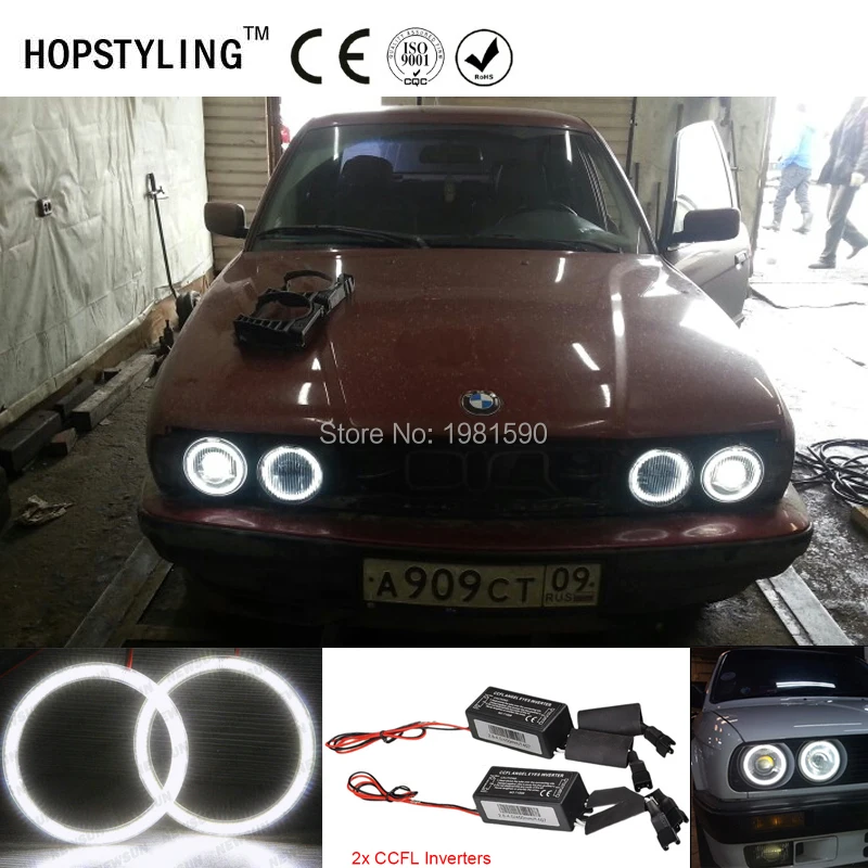 

Hopstyling 4x120mm CCFL Angel eyes headlights for BMW E30 E32 E34 with inverters