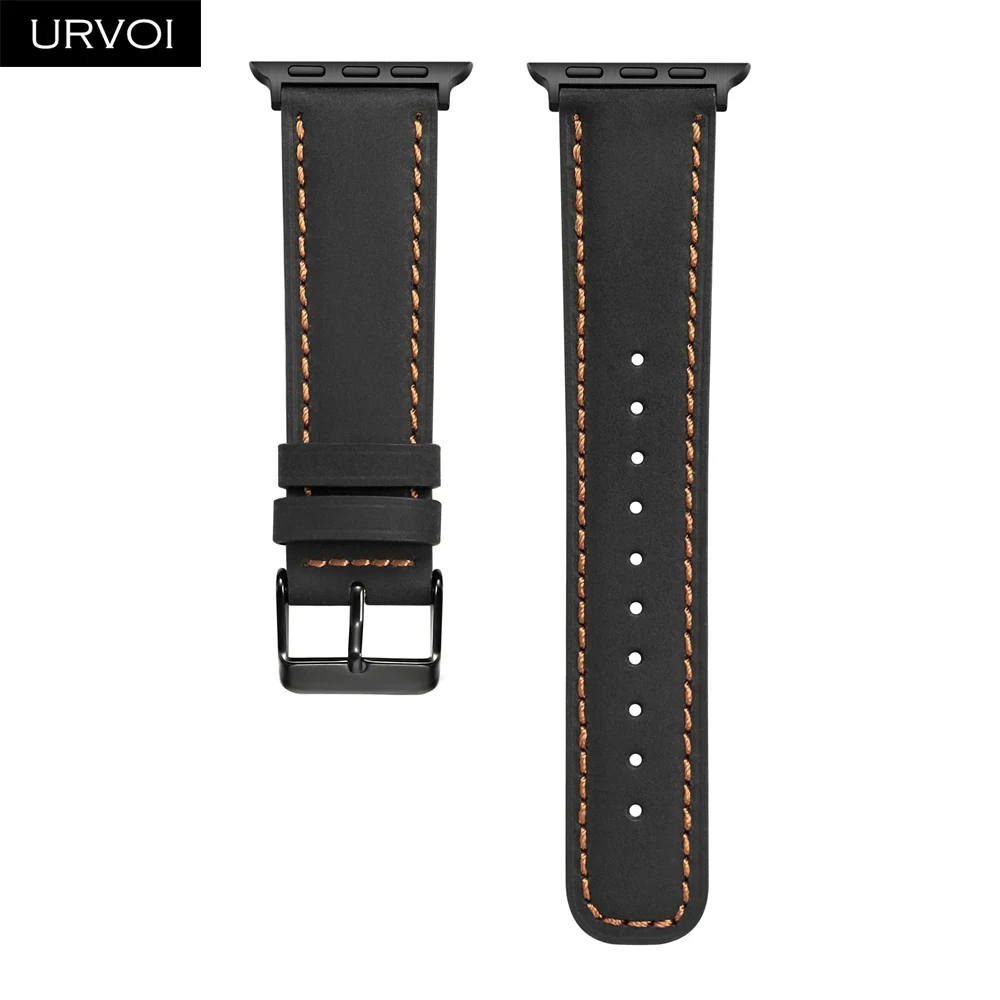 Ремешок URVOI для Apple Watch series 6/5/4/3/2/1 SE из мягкой телячьей кожи матовый ремешок iWatch