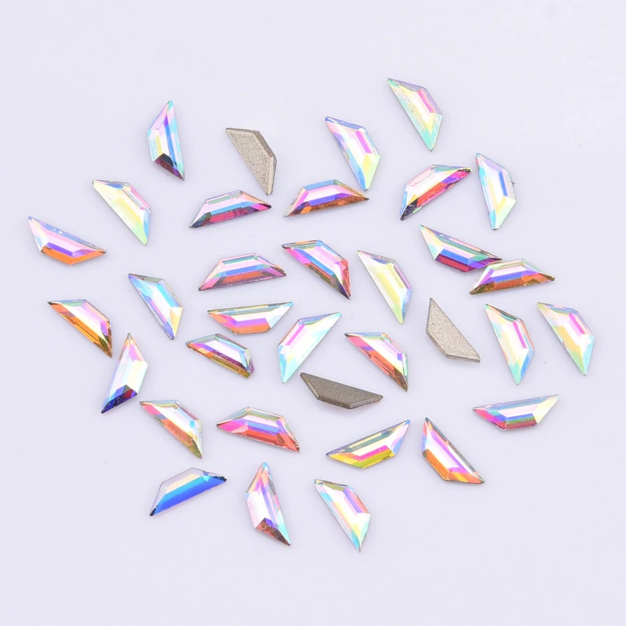 10 шт. Золотые кристаллы nailart плоская задняя сторона 2 мм квадратная стеклянная