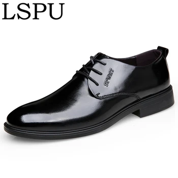 

New Arrivals Fashion Men Dress Shoes Lace Up Business Men Shoes High Quality Genuine Leather Men Casual Shoes Plus Size 39-46