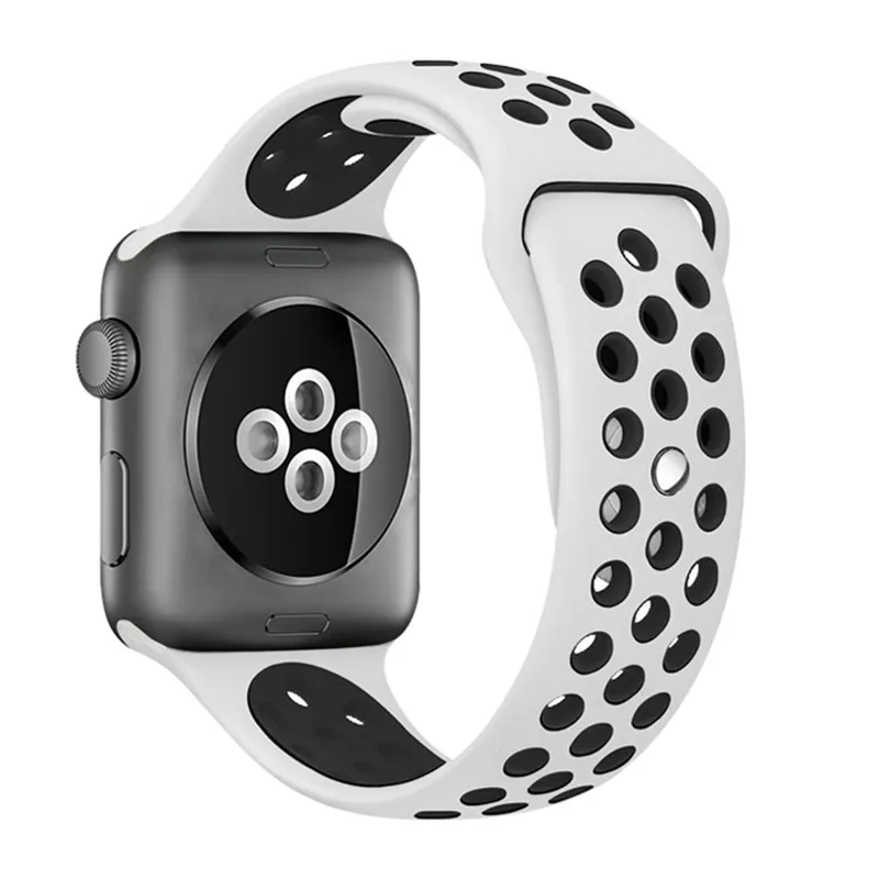 40 мм 44 цветной мягкий силиконовый ремешок для Apple Watch 38 спортивный резиновый