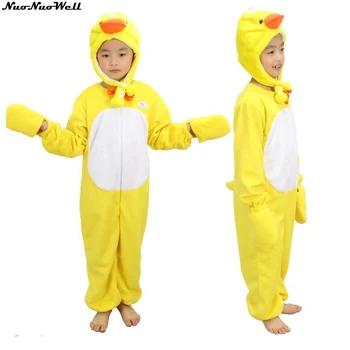 

New Arrival Lovely Cartoon Animal Chichen's Cosplay Costume Children Girls Party Stage Performance Duck Jumpsuit New Year Sets