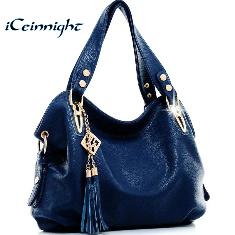  iCeinnight New 2016 fashion women leather handbags messenger clutch shoulder bags vintage tassel bags Bolsas Femininas ladies 