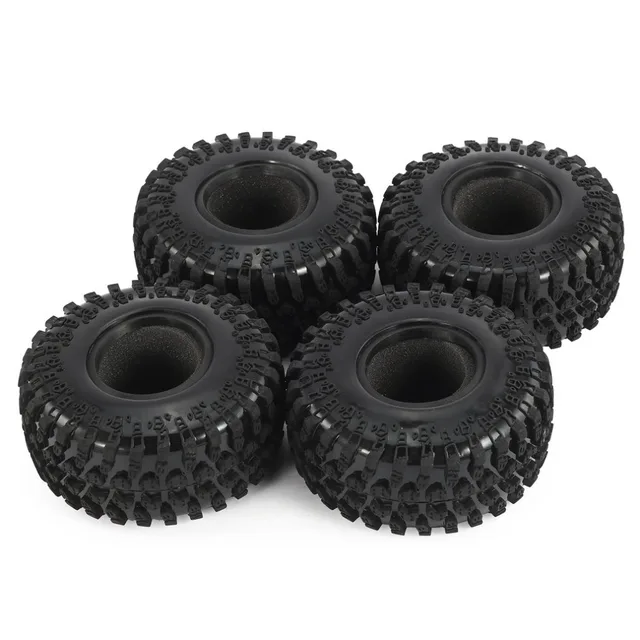 Best Offers 4pcs 2.2 Inch Rubber Tire Tyre Set for 1/10 Axial SCX10 RR10 Wraith 90056 90045 RC Rock Crawler Truck Car Tire RC Model Parts