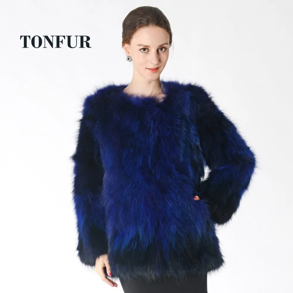 

2019 New Fashion Real Raccoon Fur Coat Thick Warm Custom Plus Color and Size Factory Natural Fox Jacket Women Overcoat DNT692