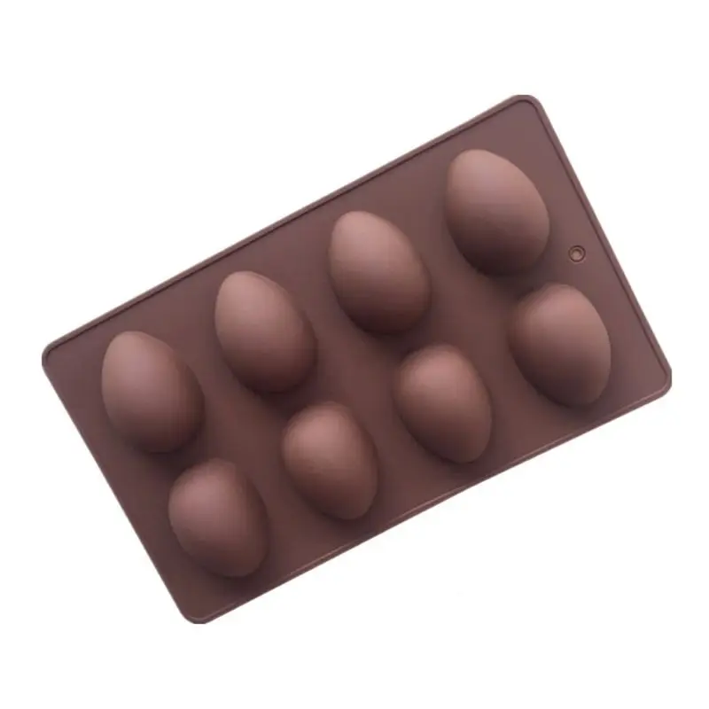 

8 Easter Egg Shape Cake Soap Mold Silicone Mould Chocolate Decoration Baking Decorating Tools