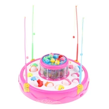Для детей возрастом от 2 уровня Электрический музыкальный магнитные игрушки для рыбалки, ролевая игра игрушка детская игрушечная Рыбалка набор рыболовные игры на открытом воздухе спортивные игрушки