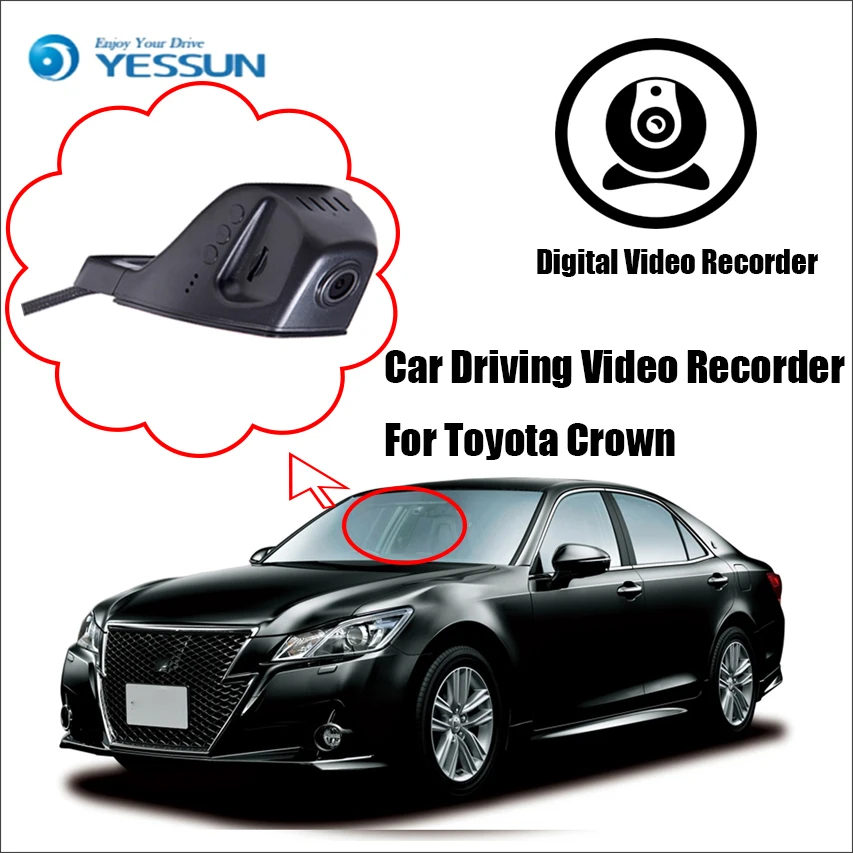 Цифровой видеорегистратор YESSUN 1080P для Toyota Crown | Автомобили и мотоциклы