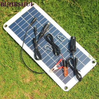 

BUHESHUI Semi-flexible 18V/5V 10.5W Portable Solar Panel Charger For 12V Car Boat Motor Battery Charger DIY Solar System NEW
