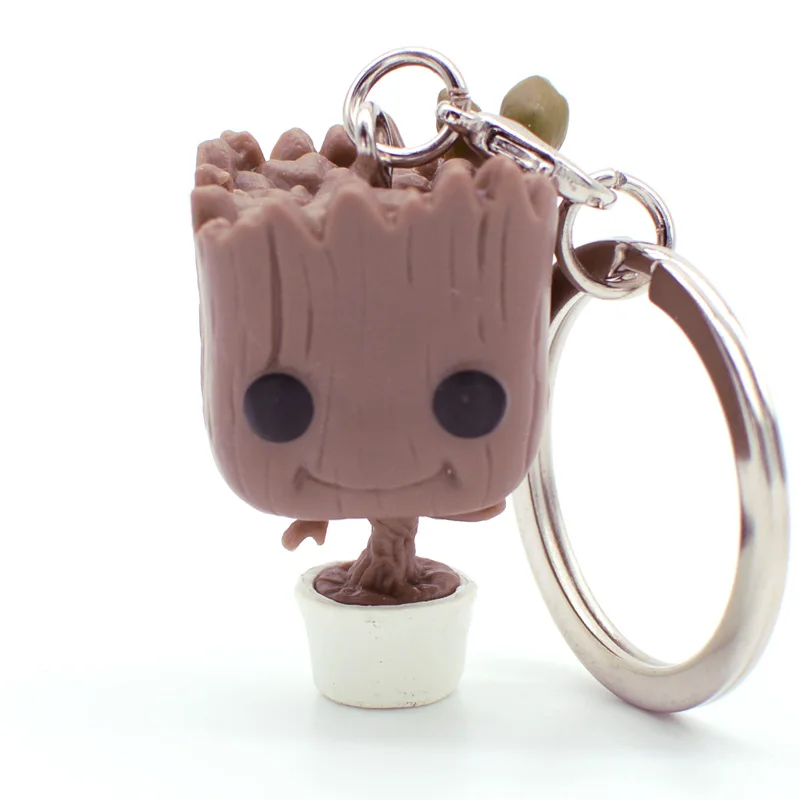 

Galaxy Guard Theme Keychain Toys Action Figure Grout Collectible Model Vinyl Dolls Keyring Children Gift Very Cute