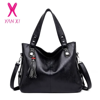 

YANXI New Crossbody Bags for Women Designer Handbags Women Famous Brands PU Leather High Quality Shoulder Bag Vintage Luxury