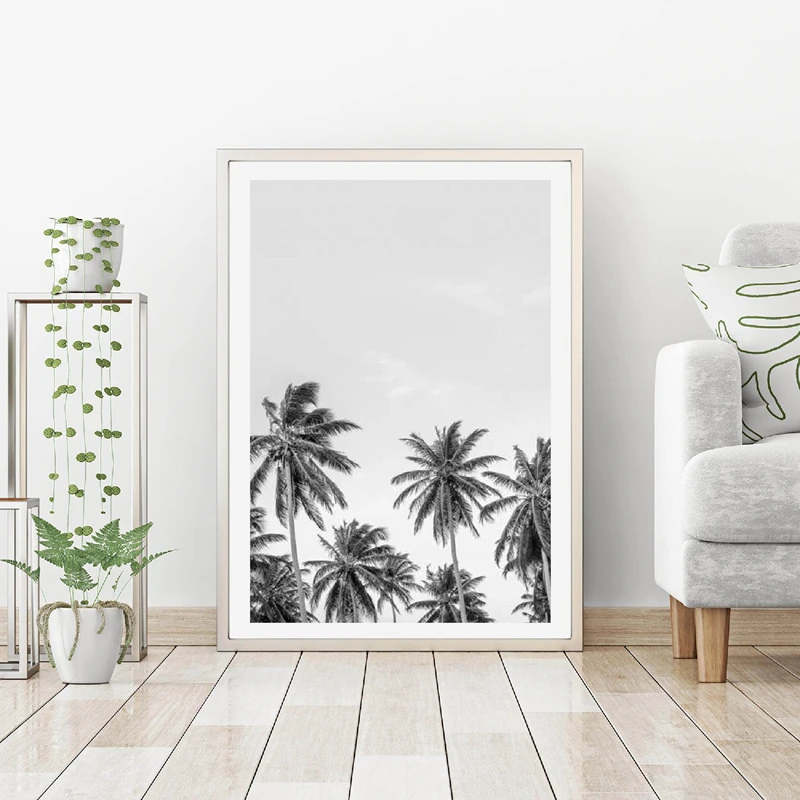 Palm Tropical Leaf Wall Art Print Living Room Decor