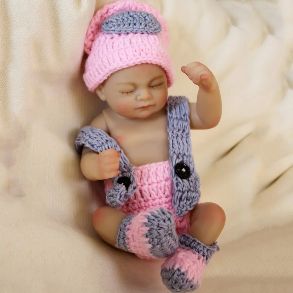 

Boneca Reborn Doll Mini Silicone Bebe Dolls Realistic Sleeping Babies Doll For Kids Toys Girls Birthday Gift