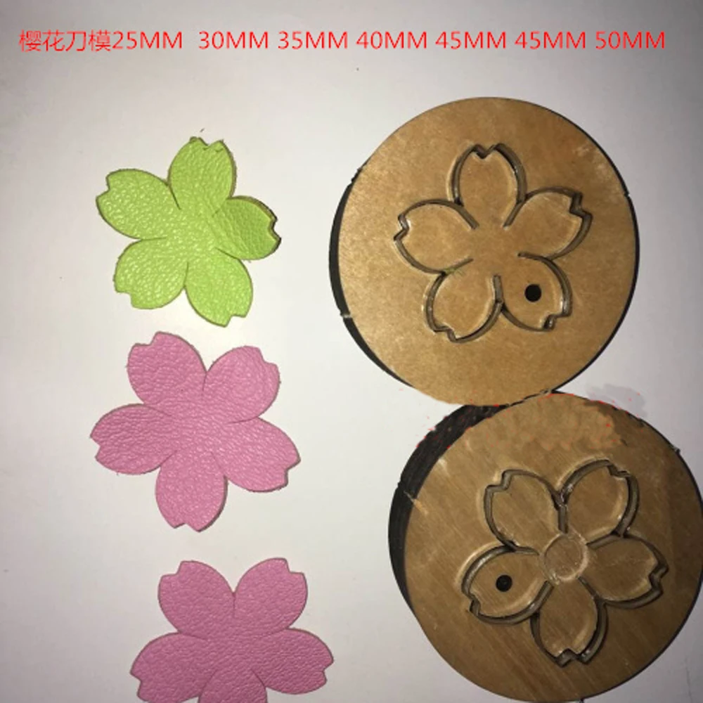 

Japan Steel Blade DIY leather craft flower five petal gap sakura design multi size wooden die mould hand punch tool template