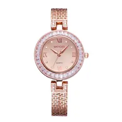 2019New топ модный бренд повседневное Роскошный Кристалл женские часы со стразами кварцевые женские часы браслет дамы подарок RelogioFeminino