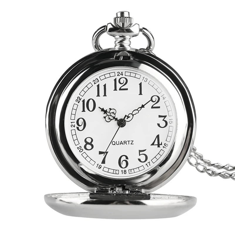 Luxury Silver Portrait of Stalin of Russia's Leader Quartz Pocket Watch with Chain Necklace Pendant Fob Clock For Men Women Gift 2019 2020 2021 2022 (2)