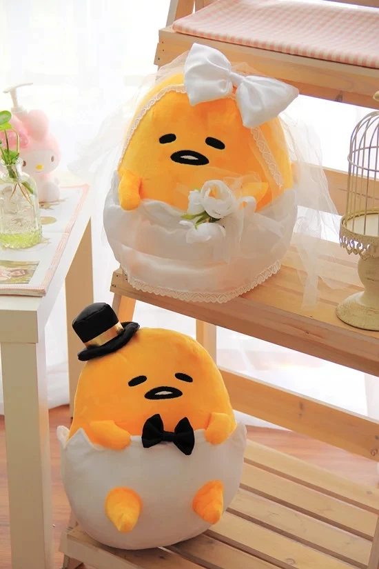 Мультфильм свадебное платье Gudetama Lazy яйцо 29 см мягкие плюшевые игрушки на день рождения Рождественский подарок игрушка#1777