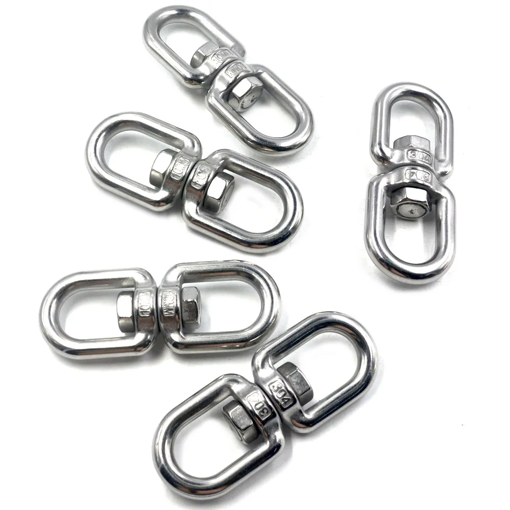 5 Pieces 304 Stainless Steel Eye to Eye Swivel Ring Connector for
