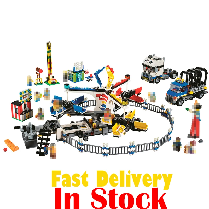 

NEW LEPIN 15014 1858pcs Amusement park The carnival Model Building Blocks Set Compatible CREATOR 10244 Architecture toys Gifts