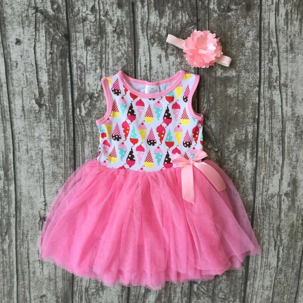 baby girls Summer spring dress children cute ice cream dress girls