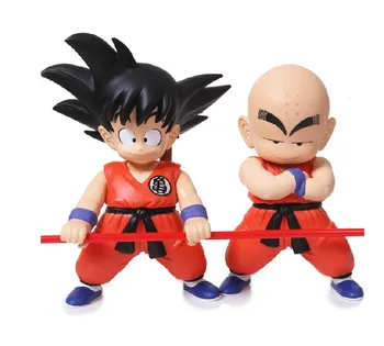 

2pcs/lot Japan Anime Dragon Ball Z Goku Kuririn PVC Action Figure Toys