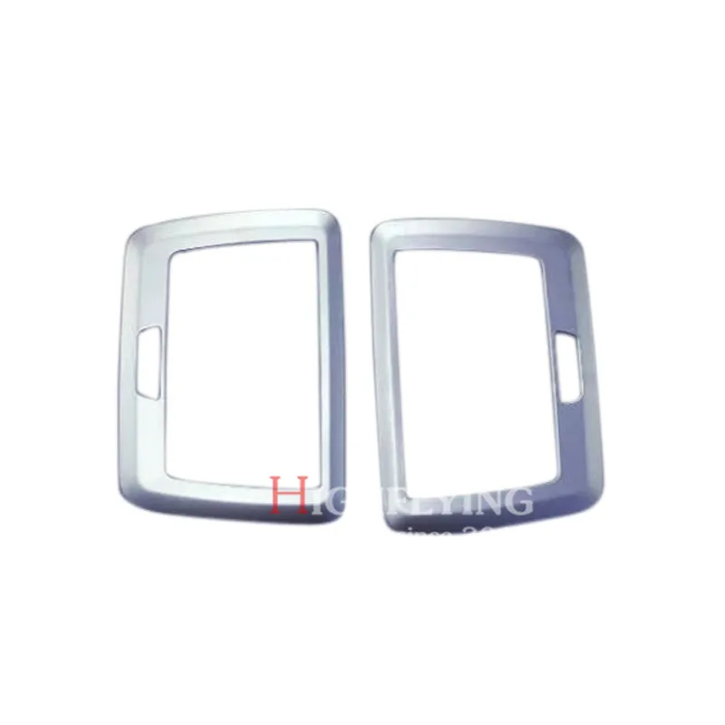 2pcs Chrome font b Interior b font Rear Roof Make up Mirror Cover Trim For BMW