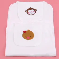Двухслойный детский бюстгальтер-полотенце для младенцев, мягкая сухая салфетка на спине, ткань с рисунком из мультфильма, детское газовое