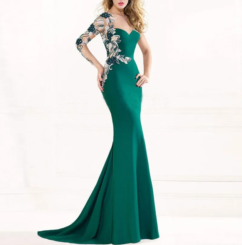 Элегантное осеннее атласное платье для свадебной вечеринки, сексуальное женское платье на одно плечо для выпускного вечера, длинное Клубное платье Maix Vestidos