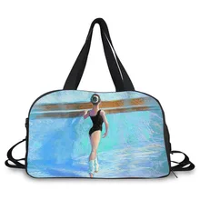 Балетная танцовщица, парусиновая дорожная сумка с обувным отсеком, большая сумка для выходных, органайзер для танцев, сумка для спортзала для женщин