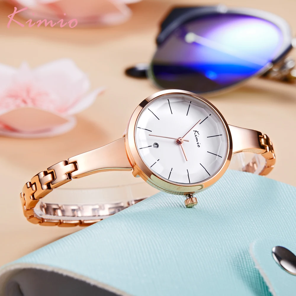 KIMIO Sky Blue Women Watches Silver Casual Dress Luxury Brand Simple Womans Watch Ladies Rose Gold Metal Watch Bracelets Date KIMIO Sky Blue Women Watches Silver Casual Dress Luxury Brand Simple Womans Watch Ladies Rose Gold Metal Watch Bracelets Date