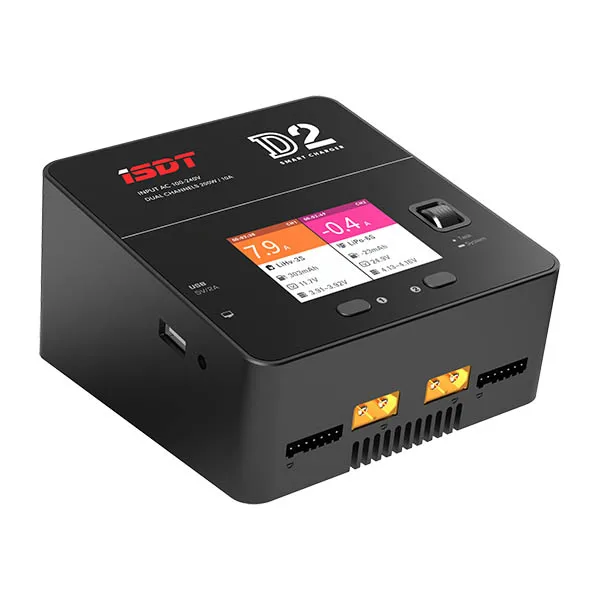

ISDT D2 200W 24A AC Dual Channel Output Smart Battery Balance Charger