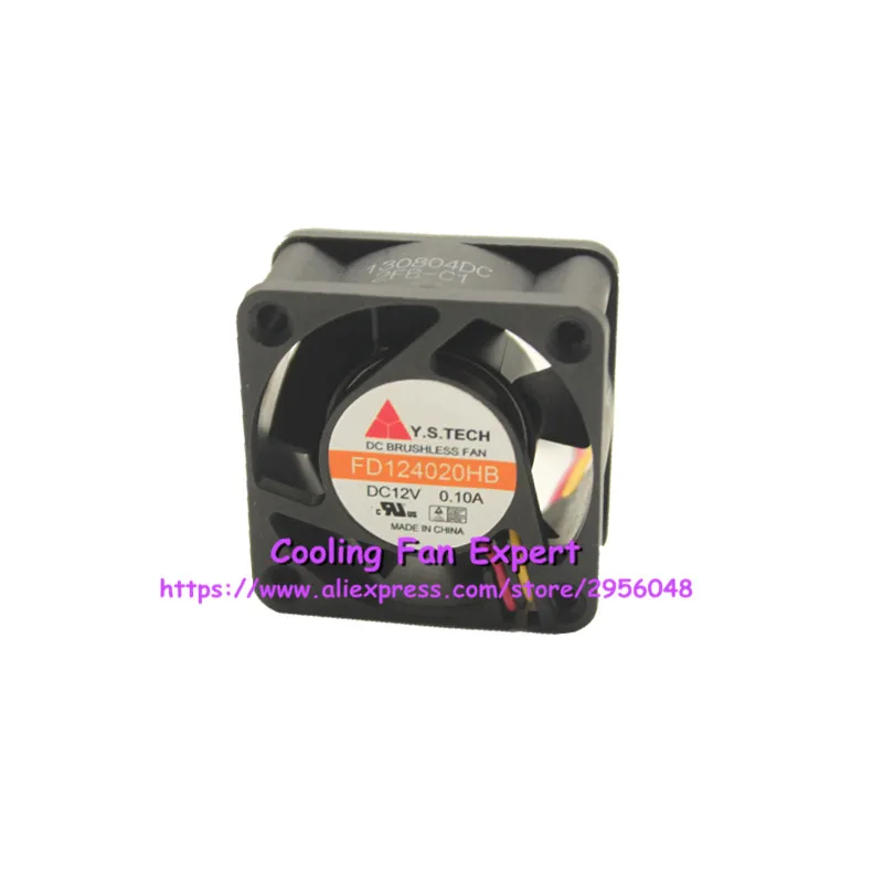 Y. S. Tech FD124020HB 4020 4 см DC 12 В 0.1A вентилятор 40*40*20 мм бесшумный 6300 об/мин 3 провода