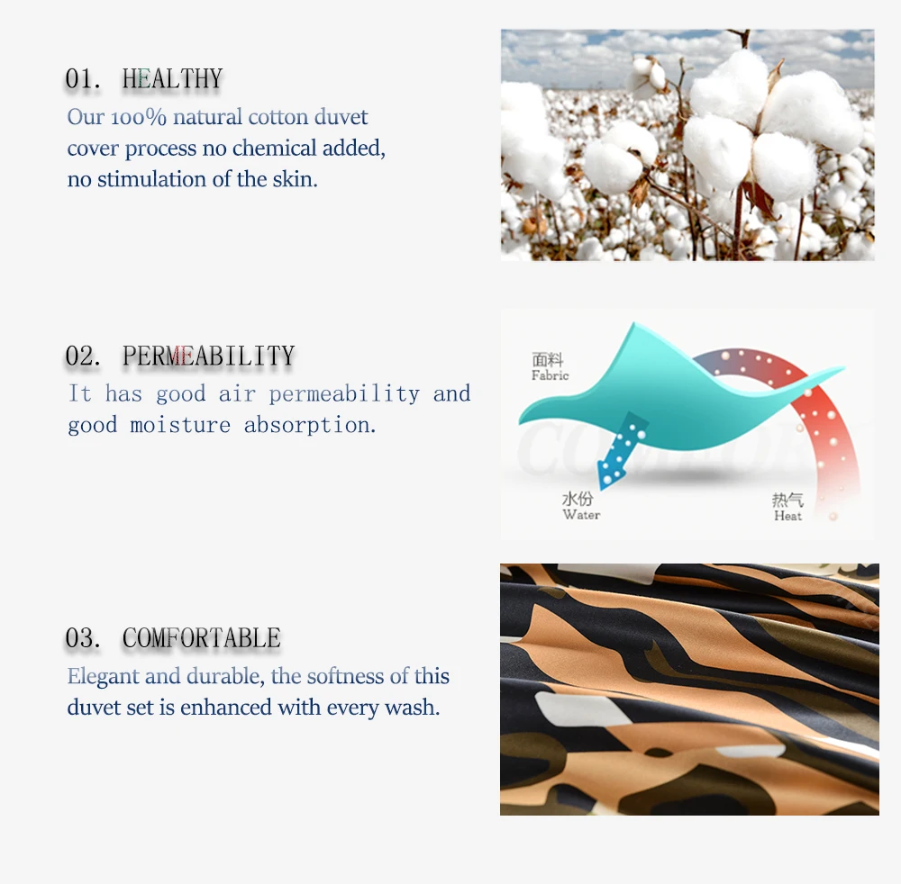 Discount High Quality 100% Cotton 4pcs Bedding Sets Leopard Printed Bed Linen Set Queen King Size Adult Duvet Cover Bed Sheet Set 100S 4
