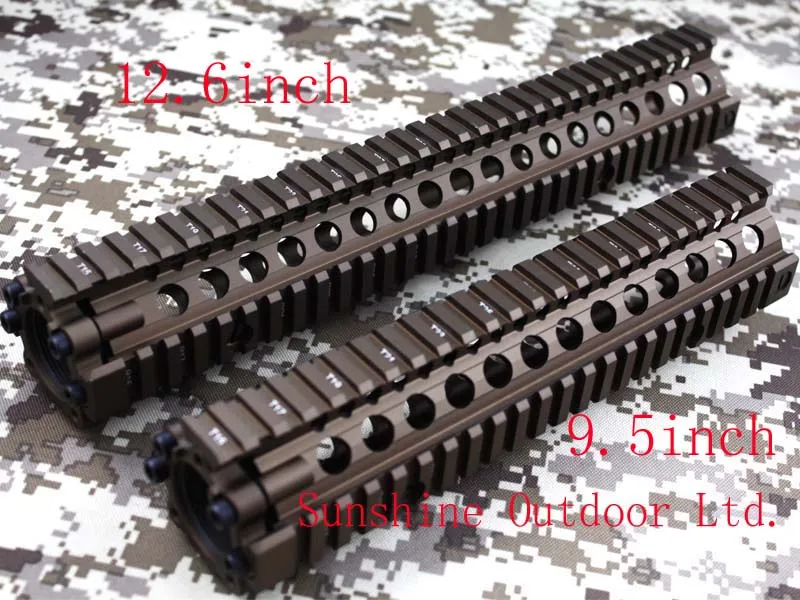 

Split type 9.5&12.6 inch Picatinny rail aluminum handguard rail system for AEG M4/M16-Free Shipping
